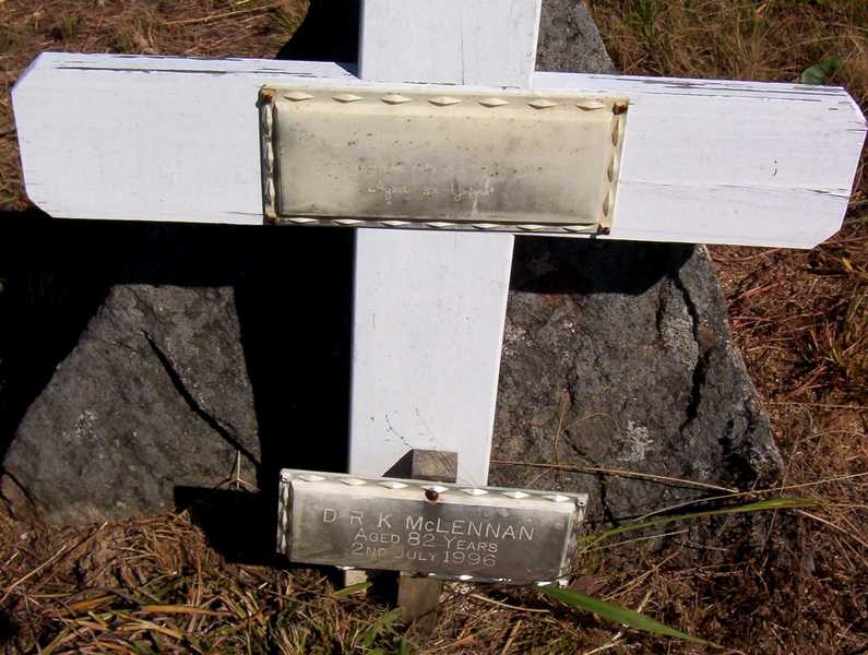 Photo of headstones/Duncan R K McLennan d1996 hdstn Kilcoy NSW